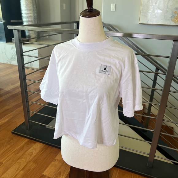 Nike Tops - Jordan Nike Essentials Boxy Logo T-Shirt - White